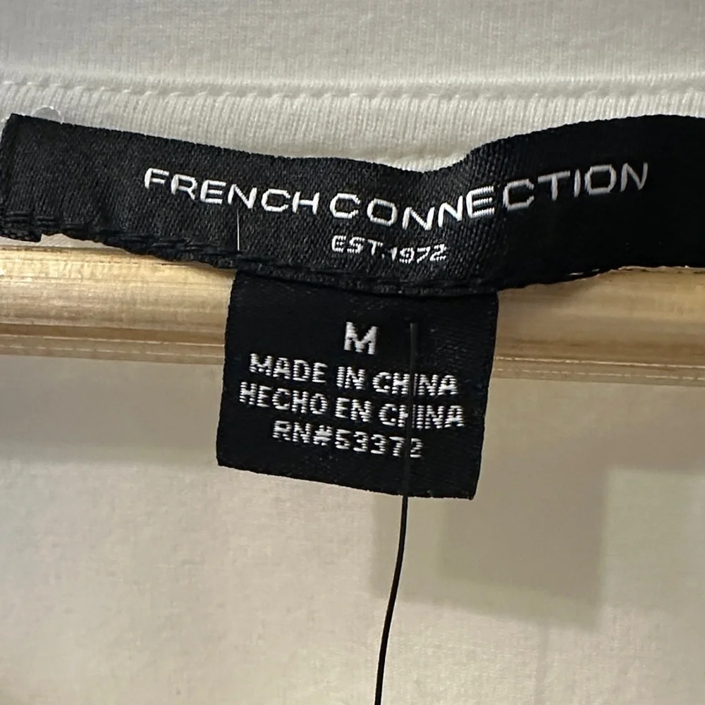 French Connection White Smocked Sleeve Blouse - Picture 3 of 3